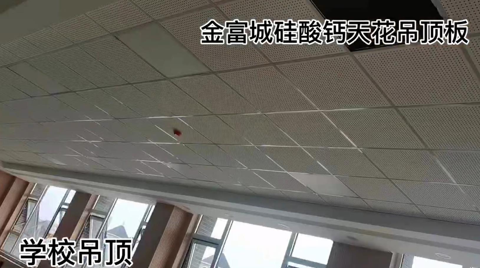  陕西金富城硅酸钙天花吊顶板在学校中的应用